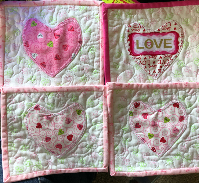 Sue's Heart Coasters
