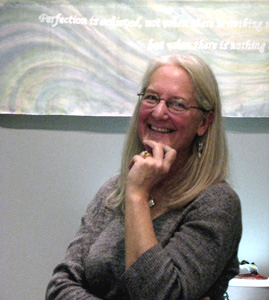 Jennifer at With the Flow installation