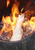 Horse in Raku Reduction Bin